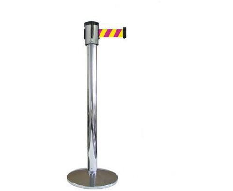 Retracta-Belt 15ft Nuclear Safety Magenta/Yellow Retractable Belt Barrier w Aluminum Stanchion Post, Visiontron 320PAPC-MYD Retracta-Belt 15ft Nuclear Safety Magenta/Yellow Retractable Belt Barrier w Aluminum Stanchion Post, Visiontron 320PAPC-MYD