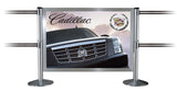 Custom Cadillac - Post-N-Panel Heavy-Duty Aluminum Frame Barriers - Glass/Acrylic Insert Custom Cadillac - Post-N-Panel Heavy-Duty Aluminum Frame Barriers - Glass/Acrylic Insert