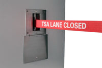 Retracta-Belt Recessed In-Wall Mount w Door Hyper-Strength 10ft Barrier, Visiontron WM700SB-BK-RE-SUB-700WMRD