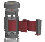 Advanced Technology - Retracta-Belt 15' Hyper-Strength Single Line Post - Satin Aluminum Advanced Technology - Retracta-Belt 15' Hyper-Strength Single Line Post - Satin Aluminum