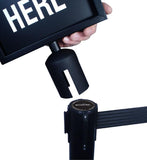 Demo - Heavy Duty Sign Frame Topper for Retracta-Belt Prime Stanchions
