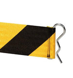 S-Hook Belt End - Retracta-Belt EXCLUSIVE 65' Portable Folding Leg Stanchion - Yellow