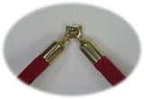 Two Velour Ropes - Wall Plate Receiver Hook for Red Velvet Velour Ropes Two Velour Ropes - Wall Plate Receiver Hook for Red Velvet Velour Ropes