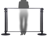 Frosted Acrylic Stanchion Panel