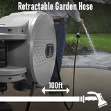 100 Foot Heavy-Duty Auto-Retracting Water Hose Reel Profile