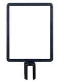 11 x 14 Round Corner Vertical Sign Frame Topper For Retractable Belt Barrier Stanchion Posts Black