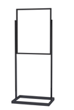 Poster Sign Stand 22in x 28in Retail Square-Tube Base, Black, QueueSolutions PS2228BK-S-TB
