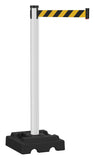 Retracta-Belt 10' Hyper-Strength PVC Outdoor Utility Retractable Belt Barrier White BYD