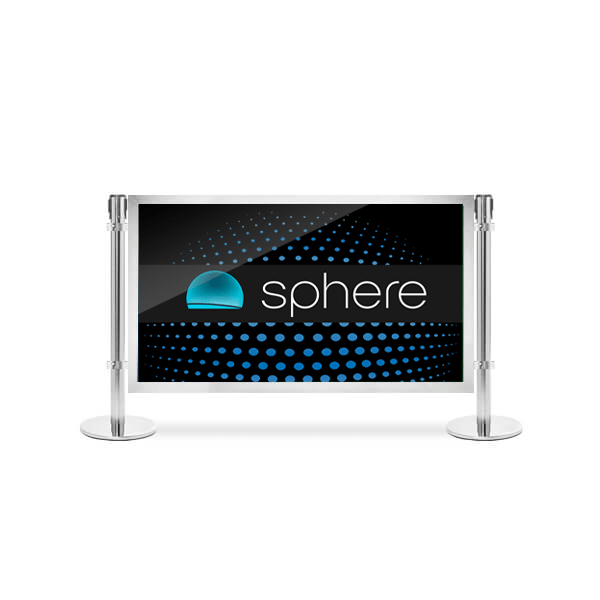 4' Post and Panel Satin Aluminum Frame Walls for Graphic Inserts ...