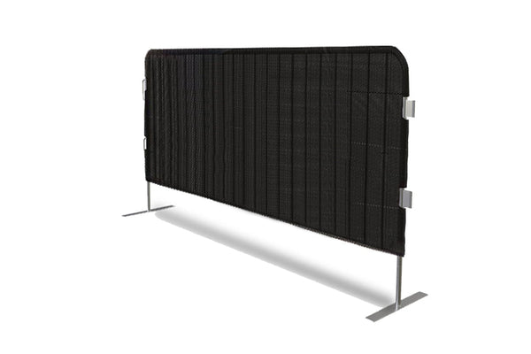 6.5' Heavy-Duty Mesh Fitted Jacket Cover for CrowdMaster Bike Rack Barricade Black