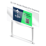 Demo 6' Post and Panel Satin Aluminum Frame Walls for Graphic Inserts