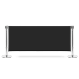 6' Post and Panel Satin Aluminum Frame Walls w/ Black Insert Setup