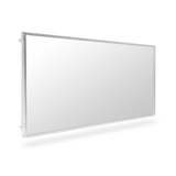 6' Post and Panel Satin Aluminum Frame Walls w/ White Insert