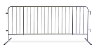 CrowdMaster+ Light-Weight Heavy-Duty 8' Steel Bike Rack Barricade w/Adjustable Feet Position OUTSIDE FEET POSITION