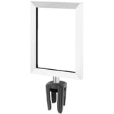 Visiontron Heavy-Duty Sign Frame Topper w/Adapter For Retractable Belt Stanchion Posts 8.5 x 11