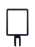 8.5 x 11 Round Corner Vertical Sign Frame Topper For Retractable Belt Barrier Stanchion Posts Black