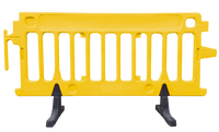 6.5 ft Heavy-Duty Yellow Plastic CrowdPro Barricade