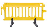 6.5 ft Heavy-Duty Yellow Plastic CrowdPro Barricade