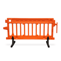 6.5 ft Heavy-Duty Orange Plastic CrowdPro Barricade