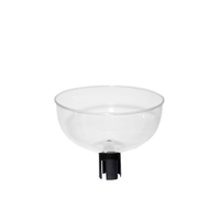Clear Acrylic Merchandising Display Bowl Stanchion Post Topper, For Retractable Belt Barriers