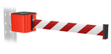Retracta-Belt Hyper-Strength Magnetic Wall Mount Retractable Belt Barrier Outdoor Red Body