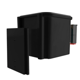 Retracta-Belt Hyper-Strength Wall Mount Retractable Belt Barrier Outdoor Black Body Rear