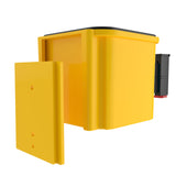 Retracta-Belt Hyper-Strength Wall Mount Retractable Belt Barrier Outdoor Yellow Body Rear