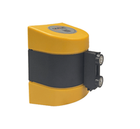 WallPro 400 Magnetic Wall Mount Retractable 15ft Belt Barrier Yellow