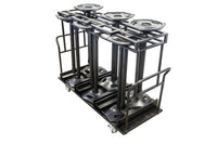 Storage Cart for 19" Rubber Base Belt Stanchion Posts, 12-Post Capacity Loaded