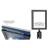 Demo 8.5" x 11" Metal Sign Frame Kit For Retracta-Belt Prime Barriers