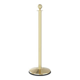 Visiontron Prime Ever-Straight Ball Top Economy Post and Rope Barrier Stanchion Polished Brass