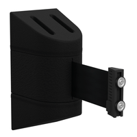 Magnetic WallPro 300 Wall Mount Retractable 10ft Belt Barrier Black