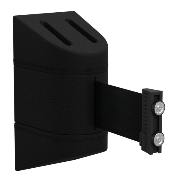Magnetic WallPro 300 Wall Mount Retractable 10ft Belt Barrier Black