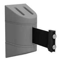 Magnetic WallPro 300 Wall Mount Retractable 10ft Belt Barrier Gray