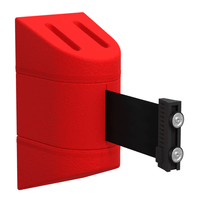 Magnetic WallPro 300 Wall Mount Retractable 10ft Belt Barrier Red