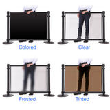 Acrylic Insert Selections 6' Post and Panel Black Aluminum Frame Walls w/ Acrylic Inserts