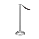 RopeMaster Flat Top Pro Grade Economy Post and Rope Barrier Polished Steel Dome Base
