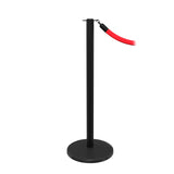 RopeMaster Flat Top Pro Grade Economy Post and Rope Barrier Black Sloped Base