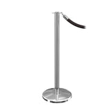 RopeMaster Flat Top Pro Grade Economy Post and Rope Barrier Polished Steel Sloped Base