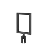 Black 8.5in x 11in Metal Sign Frame Kit For Retracta-Belt Prime Barriers