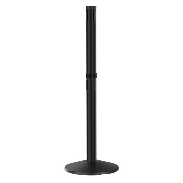 Black - Visiontron Retracta-Belt Hyper-Strength Dual-Line Receiver Stanchion Post