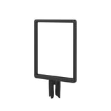Visiontron Designer Series Hinged-Top Sign Frame w/Adapter For Stanchion Posts 11 x 14 Black