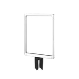Visiontron Designer Series Hinged-Top Sign Frame w/Adapter For Stanchion Posts 11 x 14 Polished Aluminum