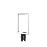 Visiontron Designer Series Hinged-Top Sign Frame w/Adapter For Stanchion Posts 7 x 11 Polished Aluminum