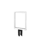 Visiontron Designer Series Hinged-Top Sign Frame w/Adapter For Stanchion Posts 8.5 x 11 Polished Aluminum