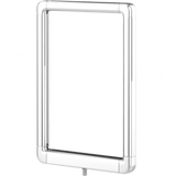 Designer Series Premium Hinged-Top Post Mount Sign Frames Polished Chrome 7 x 11