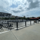 Post-N-Panel Heavy-Duty Aluminum Frame Barriers - Outdoor Frosted 