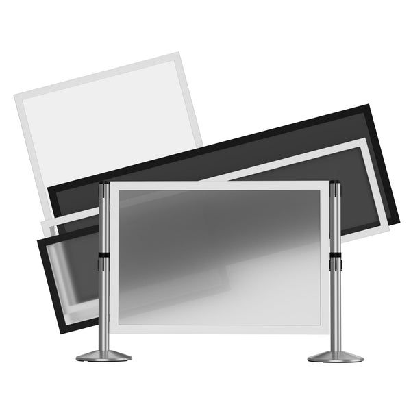 Visiontron Post-N-Panel Heavy-Duty Aluminum Frame Barriers - Abstract