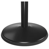 Base - Retracta-Belt Prime 10ft Outdoor Retractable Belt Barrier, Black Aluminum Stanchion Post