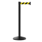 Retracta-Belt Prime 10ft Outdoor Retractable Belt Barrier, Black Aluminum Stanchion Post